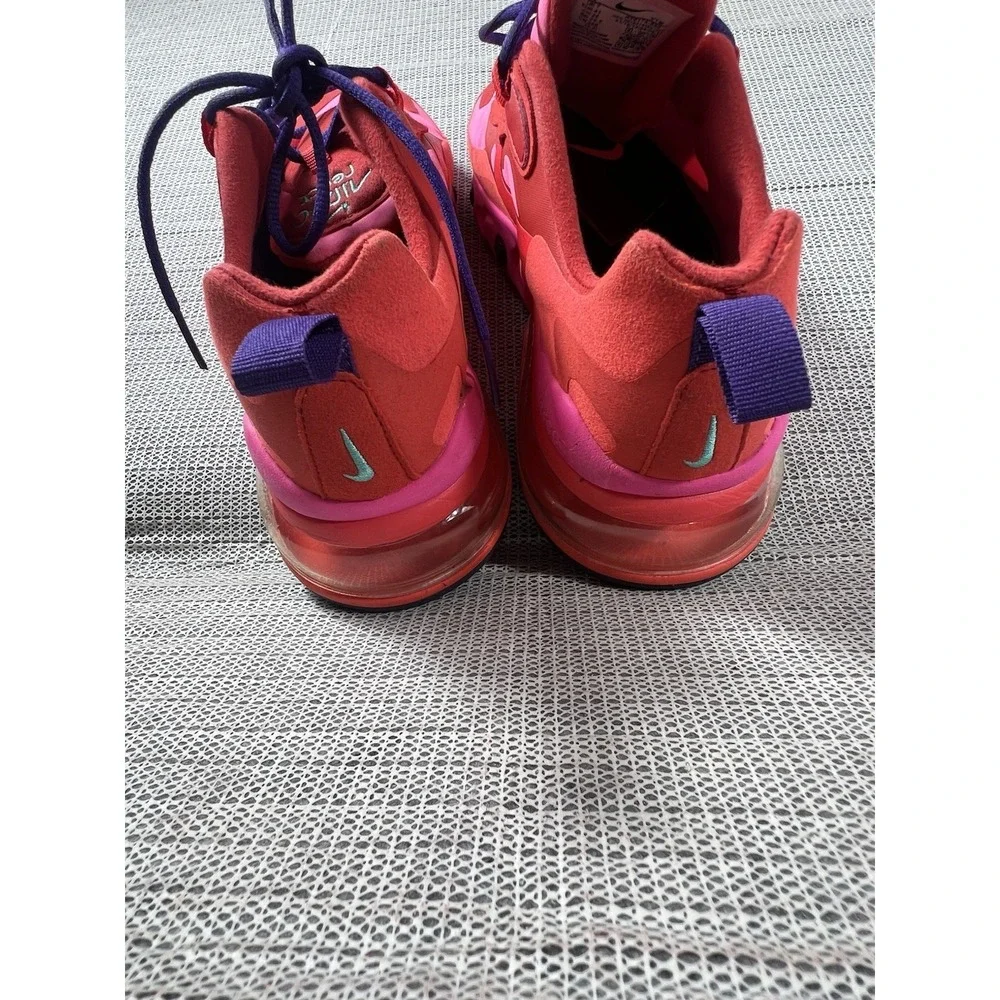 Nike Air Max 270 React AT6174-600 Mystic Red Pink‎ Blast Sneaker Synthetic US-8